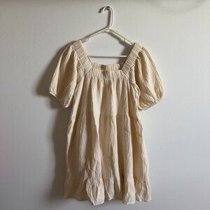 EUC Wonderly Cream Mid Dress